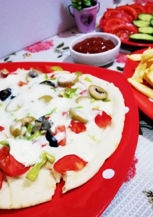 صورة لوصفة بيتزا 🍕 بدون عجين