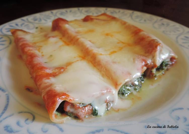 Ricetta Cannelloni Ricotta E Spinaci Di Fabiola Falgone Cookpad