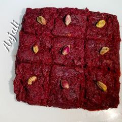 A picture of Beetroot barfi.