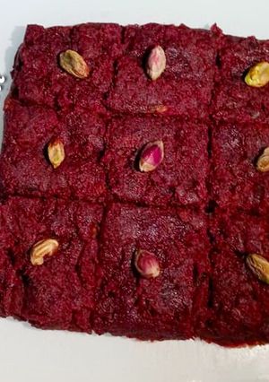 A picture of Beetroot barfi.