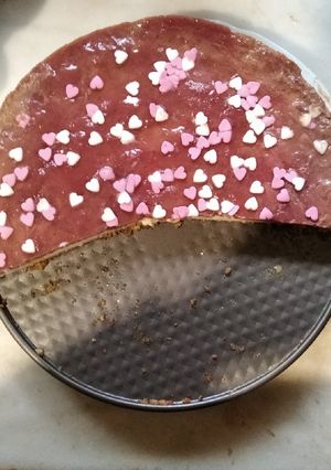 Una foto de Tarta de yogurt de avena