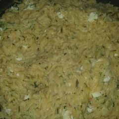 A picture of Creamy lemon feta and courgette orzo.