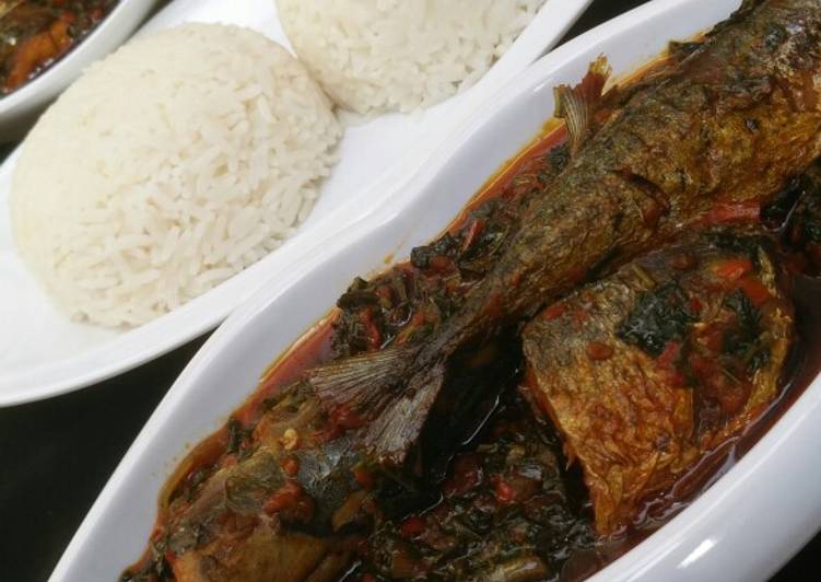 Recipe: Delicious Simple spinach fish souce