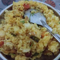 Leftover fried rice A picture of Leftover fried rice.