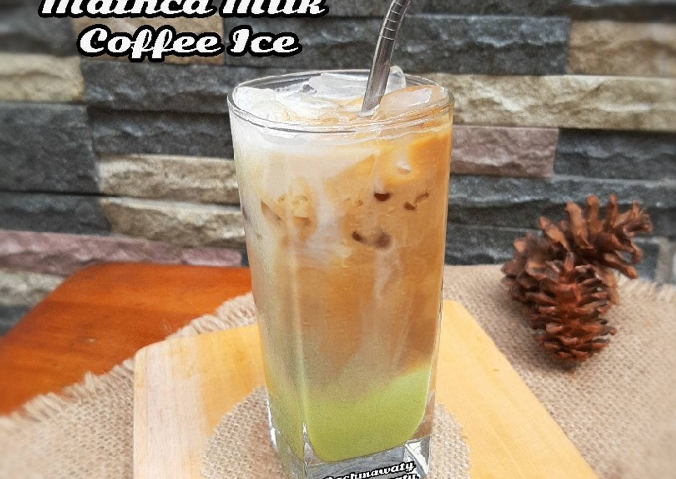 115.Matcha Milk Coffee Ice