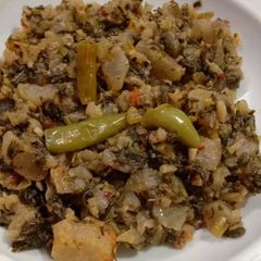 A picture of Mooli, shaljum ki sabzi.