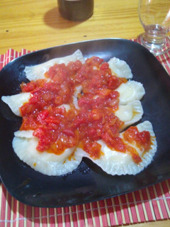 Una foto de Pasta rellena de ricota y nuez