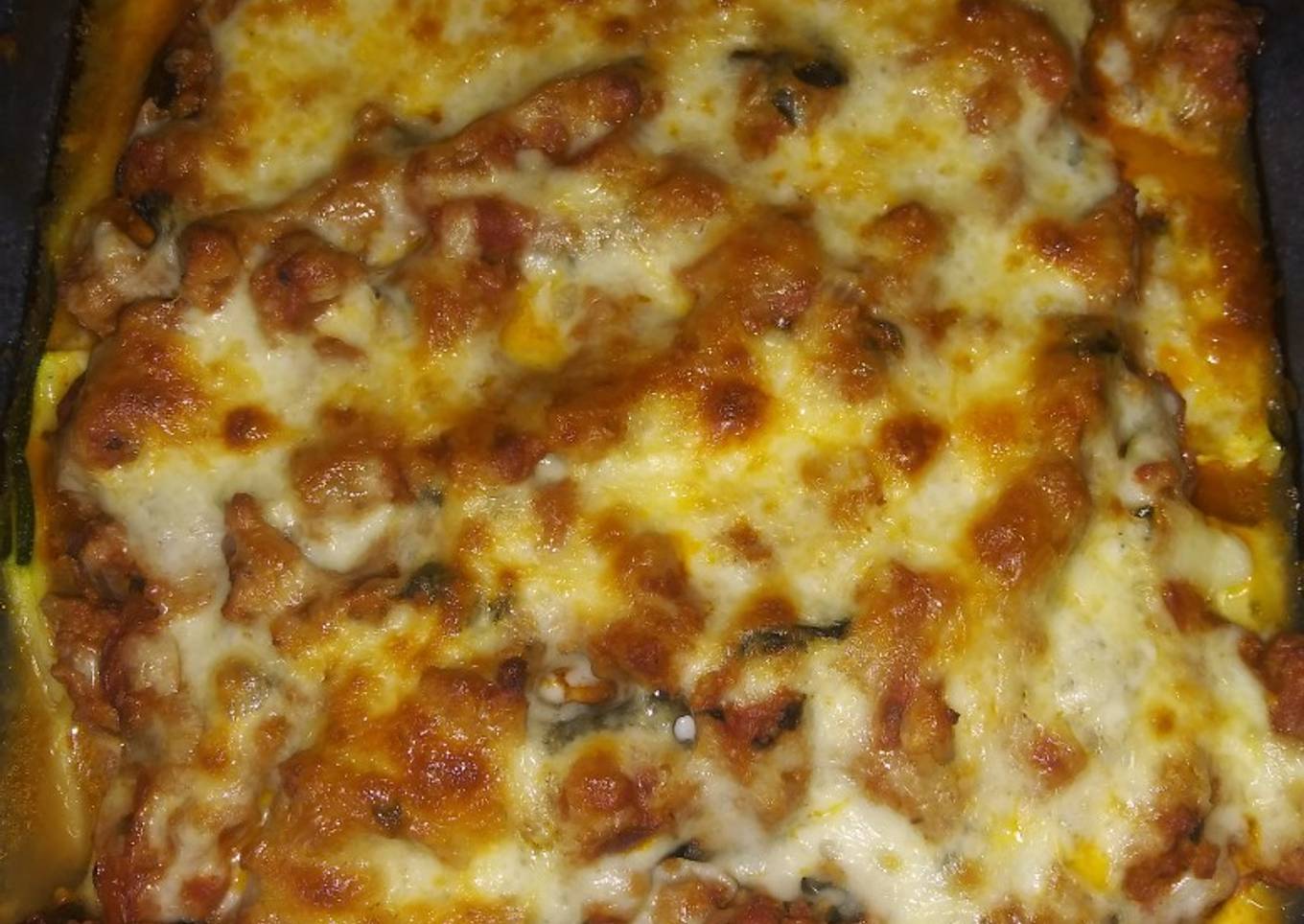 Capeado de zucchini con carne de pavo