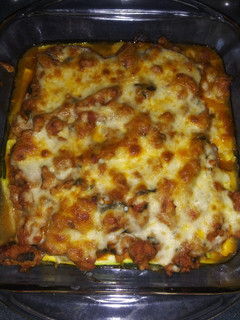 Una foto de Capeado de zucchini con carne de pavo