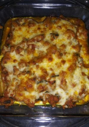 Una foto de Capeado de zucchini con carne de pavo
