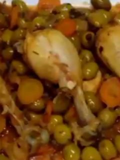 صورة لوصفة طاجين الزيتون اكسبريس في كيس الشواء🍗🍲🍸