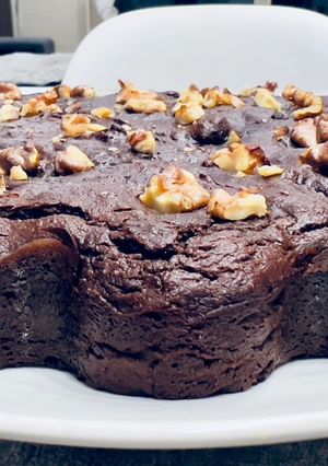 Une photo de Brownie Santé au chocolat 🍫 et avocat 🥑 sans gluten ni lactose