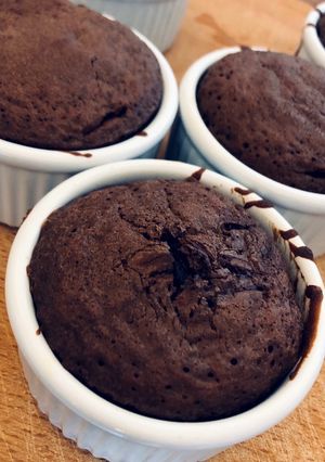 Une photo de Mi-cuits cœur coulant chocolat blanc