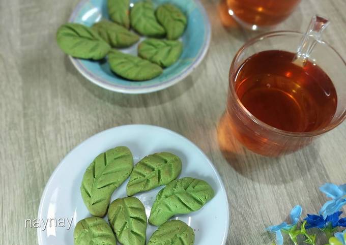 Matcha Almond Cookies foto resep utama