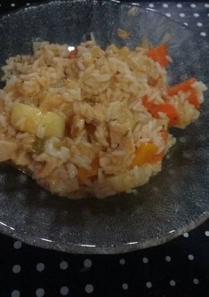 Una foto de Guiso de mondongo con arroz