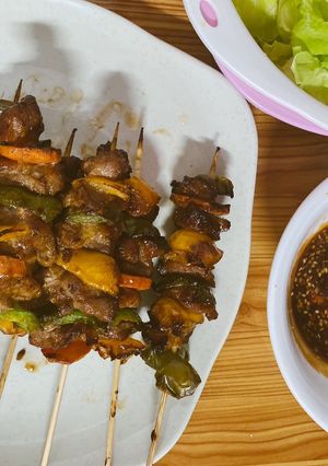 Hình của món Thịt xiên nướng.