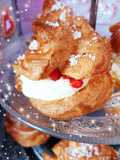 Choux crème pâtissière mascarpone et fruits rouges fraises 🍓