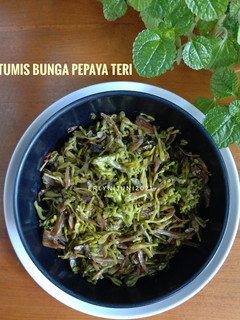 Foto resep 161. Tumis Bunga Pepaya Teri (nikmat no pahit2🥰)