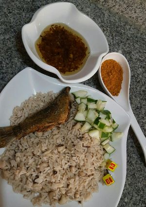 A picture of Shinkafa da wake (garau garau).