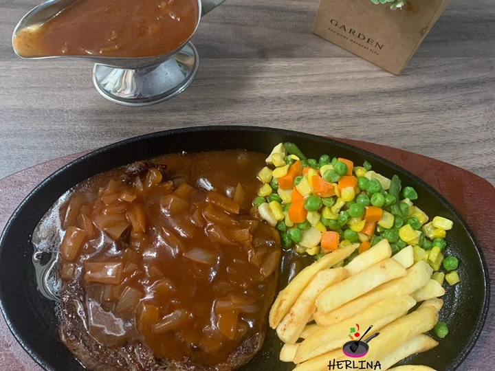 Cara Gampang Membikin Resep Beef Steak With Barbeque Sauce yang Sempurna Anti Ribet, Lezat Sekali