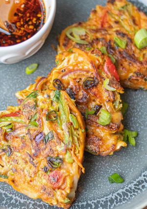 A picture of Don’t Break My Heart Korean Crispy Pancake 🥞 🌶 ❤️.