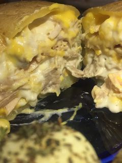 عکسی از دستور سیب زمینی شکم پر