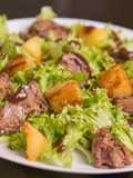 Chicken liver and apple salad