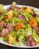 Chicken liver and apple salad