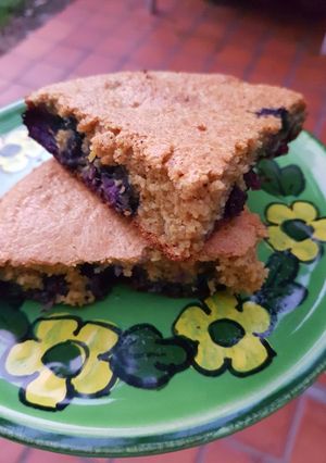 Una foto de Tortita matera de avena y arándanos