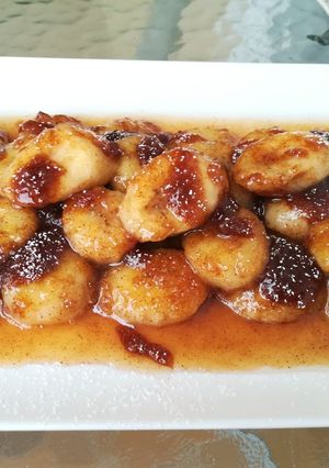 Karamellás-fahéjas banán recept fotója