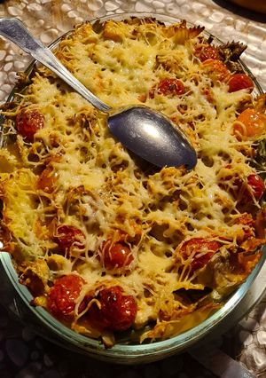 Une photo de Gratin de pâtes au thon
