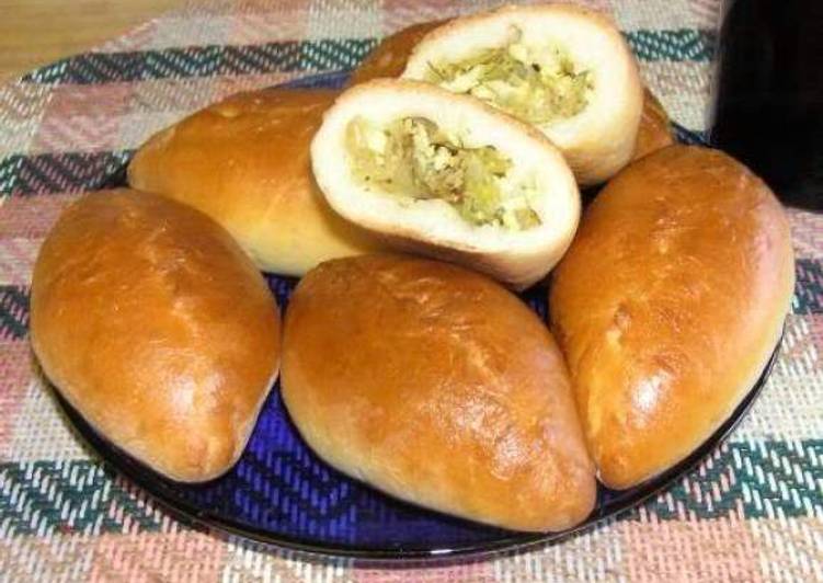 Пирожки с капустой и яйцом пошаговый рецепт с фото