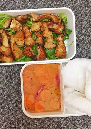 Hình của món Bún Thịt Chiên.