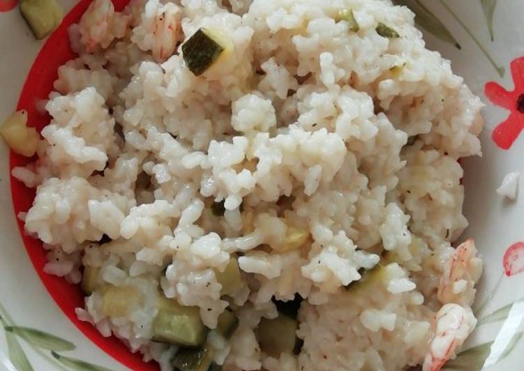 Risotto zucchine e gamberetti