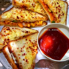 A picture of Cheese melting sandwich.