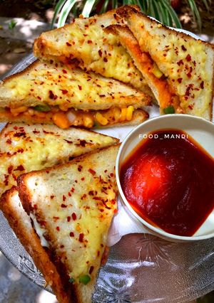 A picture of Cheese melting sandwich.
