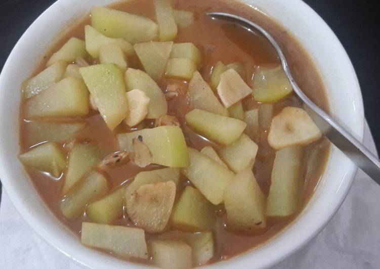 Langkah Mudah untuk mengolah Labu siam tumis udang kering, Sempurna