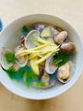 Clam Soup with Ginger and Umeboshi broth