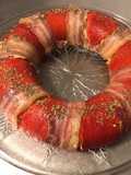 Couronne de céréales à la ricotta,poivrons rouges grillés et pancetta corse