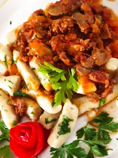 Petrezselymes, burgonyás nudli, mint köret recept fotója