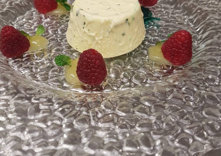 Semifreddo al limone e basilico con gel agli agrumi