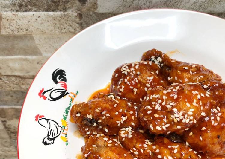 Resep !MANTAP Korean Spicy Chicken - Ayam Goreng Korea (tanpa gochujang) masakan sehari hari
