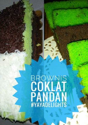 Foto resep Brownis coklat Pandan amanda Kw superrrrrr