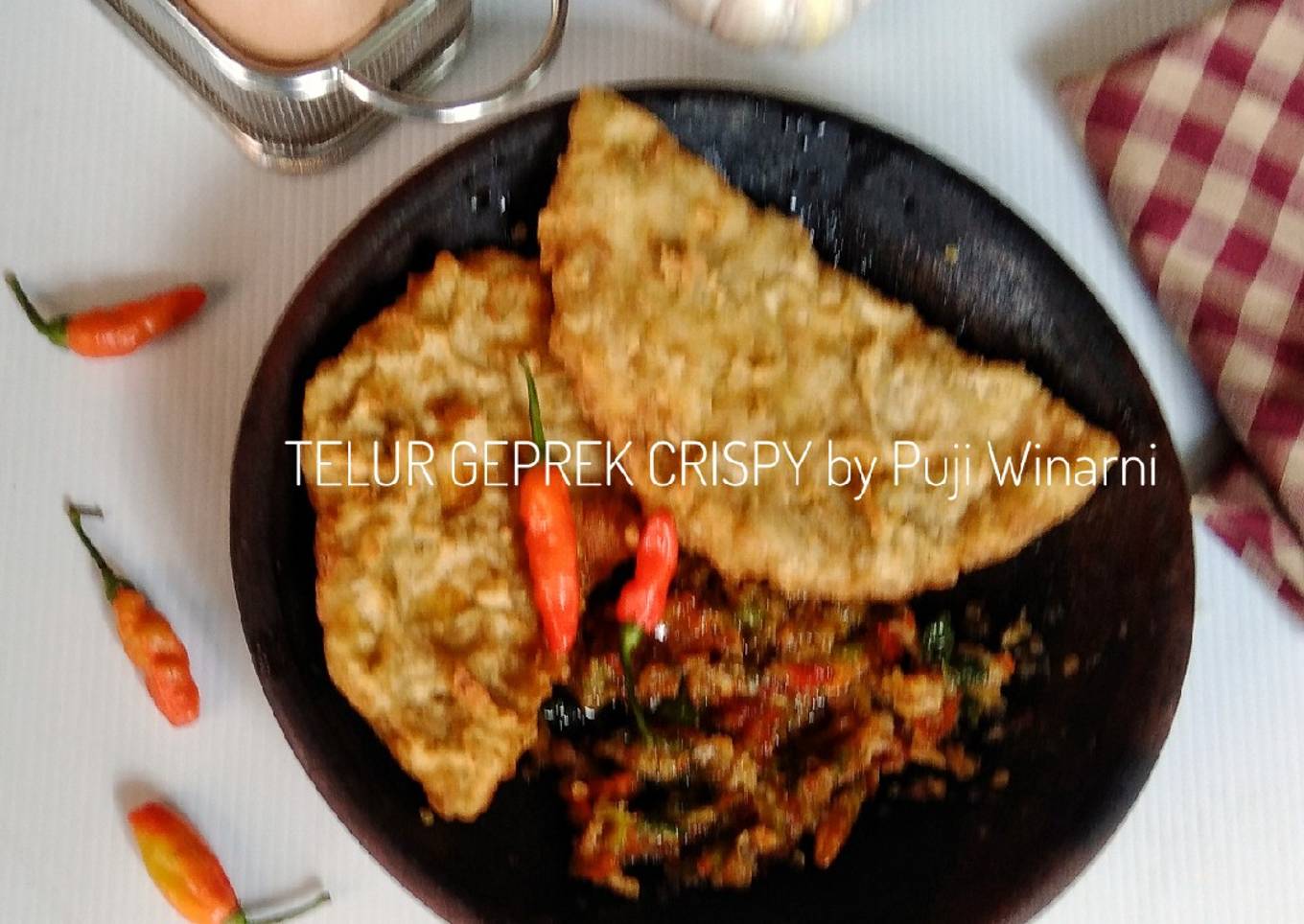 Telur geprek crispy