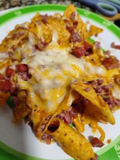 Una foto de Nachos con carne