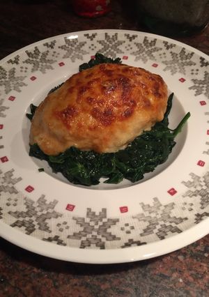 Une photo de Quenelles sauce Nantua épinard frais
