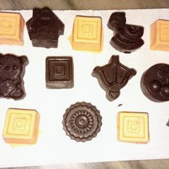 A picture of Homemade chocolates.