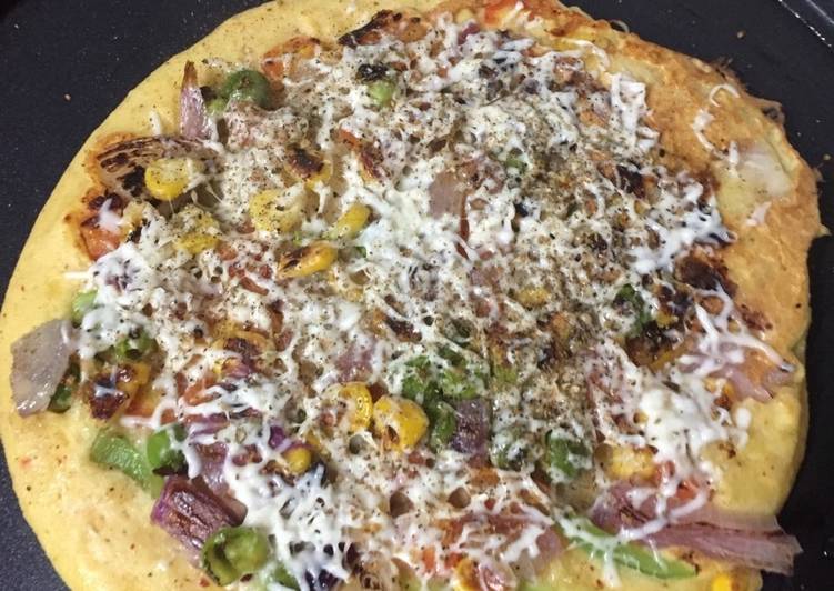 How to Prepare Moongdaal pizza with peas in 33 Minutes for Mom