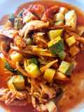 Chicken with Zucchini in Guajillo Sauce