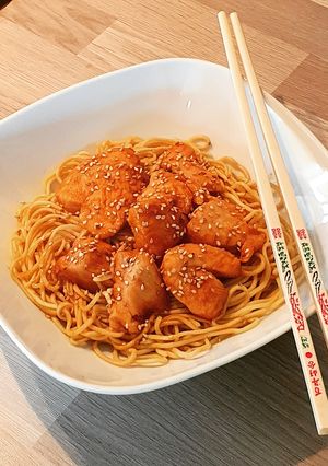 Une photo de Poulet laqué au miel